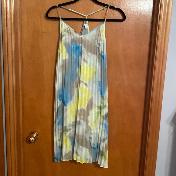 NWT XL bar lll “Sky Dream” pleated thin adjustable straps dress - Picture 1 of 8